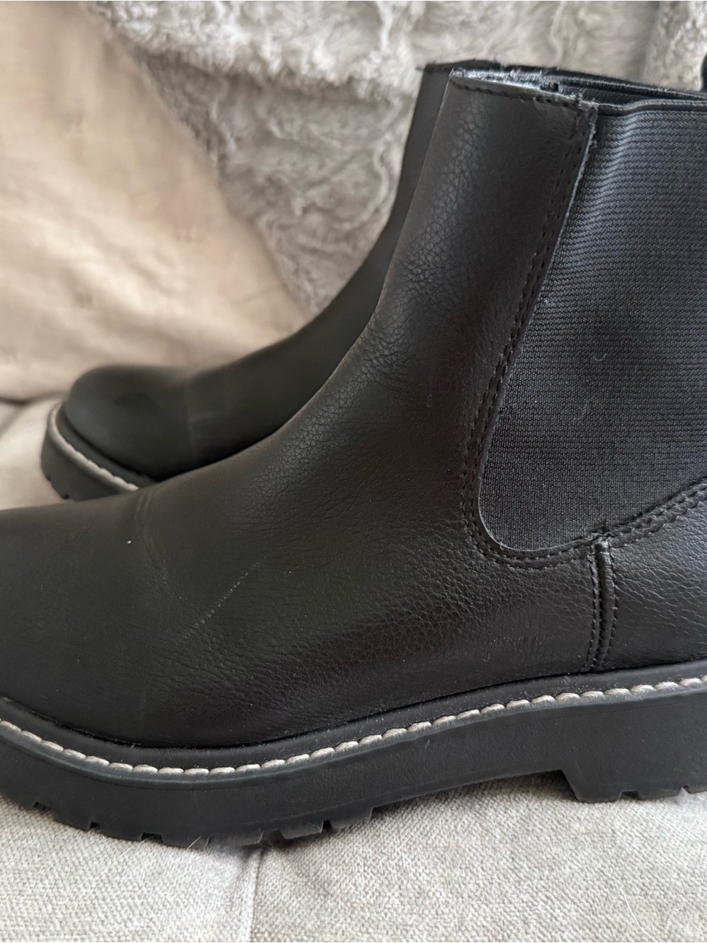 DV by Dolce Vita Black Leather Chelsea Ankle Boots